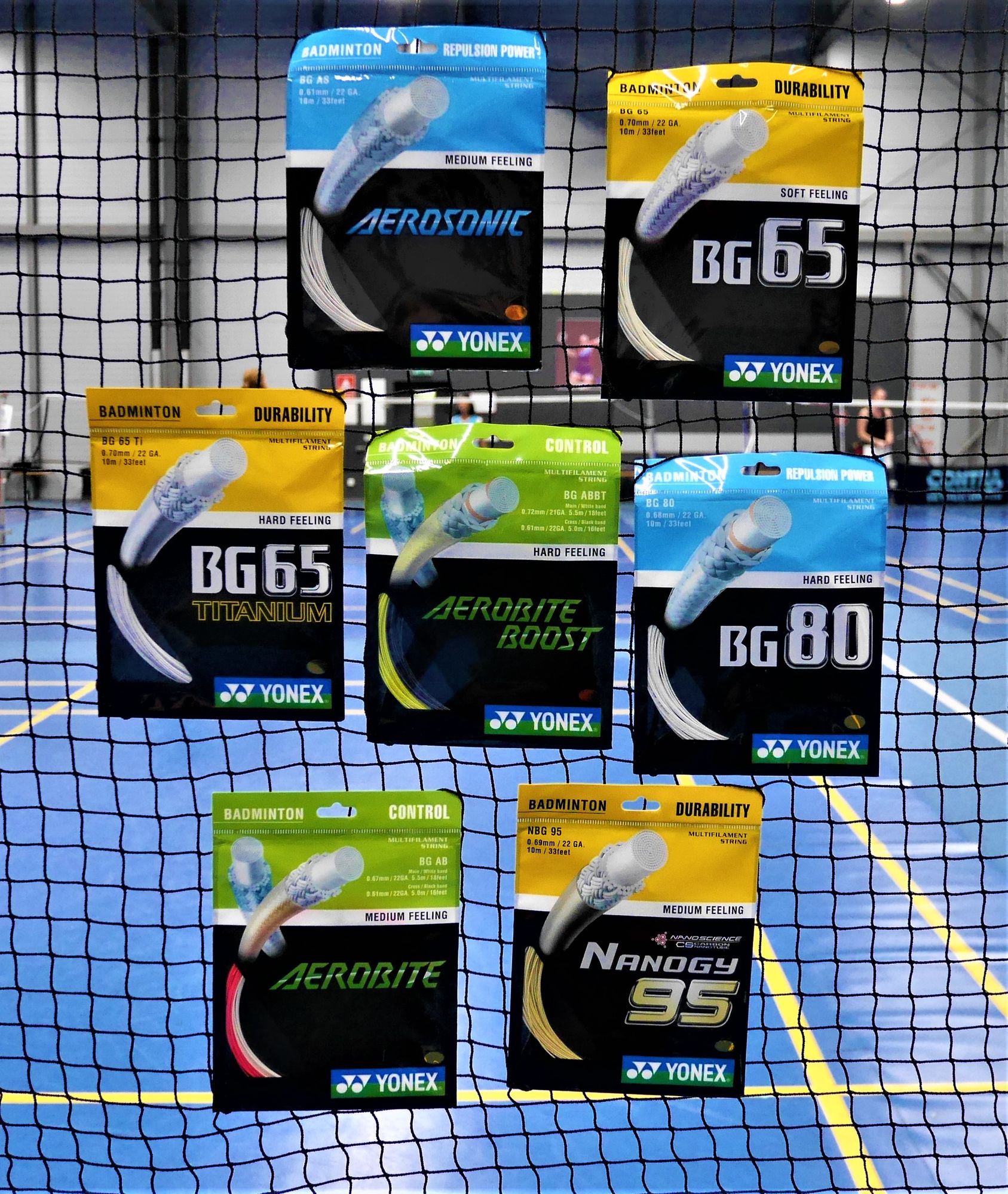 BG-80 5 Packs Genuine Yonex Badminton String 10 m each,White or Yellow 